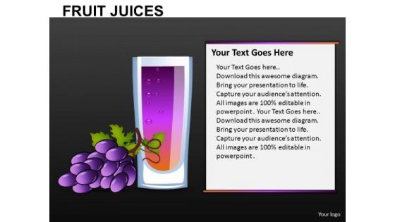 Grape Juice PowerPoint Image Clipart Slides