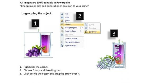 Grape Juice PowerPoint Image Clipart Slides