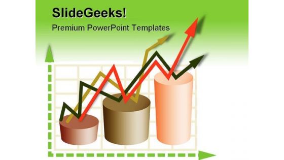 Graph And Arrows Business PowerPoint Themes And PowerPoint Slides 0411