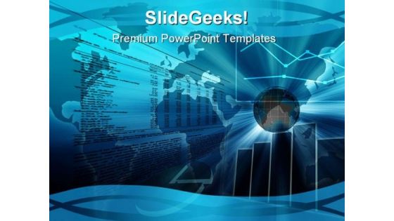 Graph Chart Business PowerPoint Template 0810