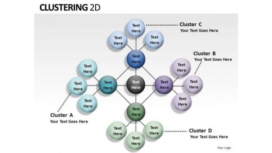 Graph Clustering 2d PowerPoint Slides And Ppt Diagram Templates