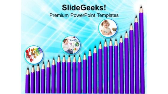 Graph Of Pencils Education Concept PowerPoint Templates Ppt Backgrounds For Slides 1212