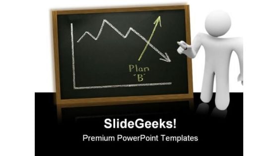 Graph On Blackboard Business PowerPoint Themes And PowerPoint Slides 0511