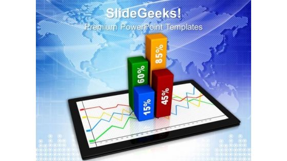 Graph On Ipad Business Growth PowerPoint Templates And PowerPoint Themes 1012