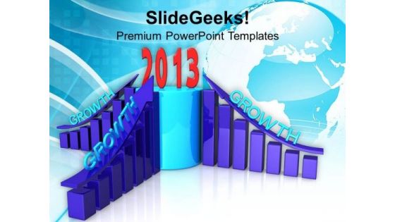 Graph Represents Growth New Year Concept PowerPoint Templates Ppt Backgrounds For Slides 1212