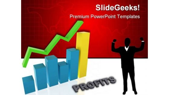 Graph Showing Profits Business PowerPoint Themes And PowerPoint Slides 0511