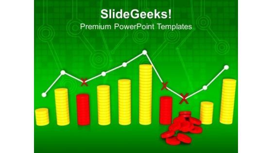 Graph With Business Fluctuations PowerPoint Templates And PowerPoint Themes 1012