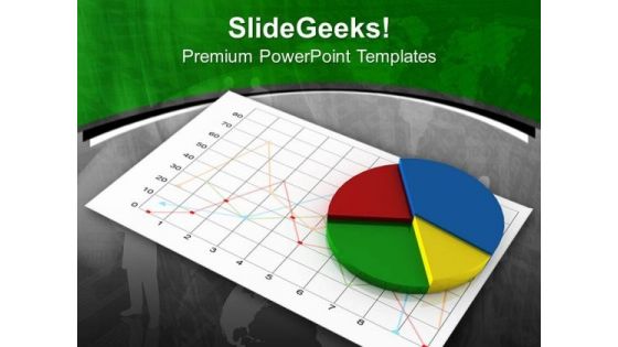 Graph With Pie Chart To Show Results Business PowerPoint Templates Ppt Backgrounds For Slides 0313