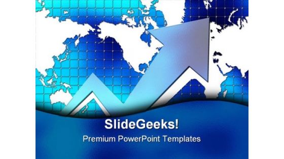 Graph With World Map Business PowerPoint Templates And PowerPoint Backgrounds 0611 Graph With World Map Business PowerPoint Templates And PowerPoint Backgrounds 0611