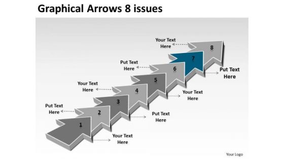 Graphical Arrows 8 Issues Ppt Flowchart Freeware PowerPoint Templates