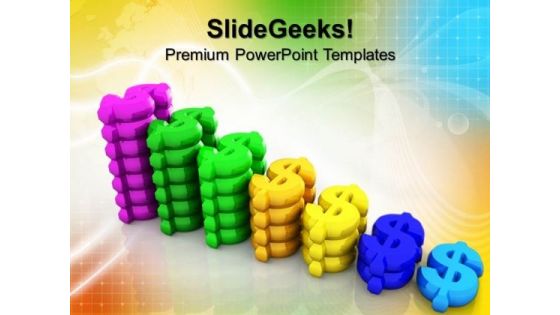 Graphical Illustration Of Dollar Success PowerPoint Templates And PowerPoint Themes 0912