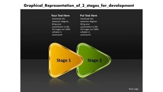 Graphical Representation Of 2 Stages For Development Electronic Circuit Design PowerPoint Templates