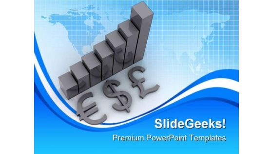 Graphs And Currency Business PowerPoint Themes And PowerPoint Slides 0211