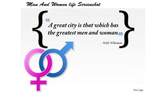Greatest Quotes About Man And Women Life PowerPoint Presentation Template