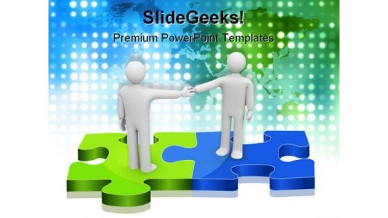 Green And Blue Solution Handshake PowerPoint Templates And PowerPoint Backgrounds 1211