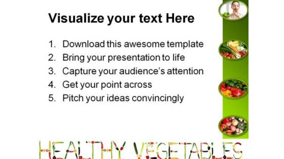 Green And Fresh Vegetables Health PowerPoint Templates And PowerPoint Backgrounds 0311