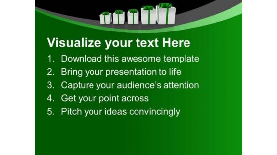 Green And White Gifts PowerPoint Templates Ppt Backgrounds For Slides 0213