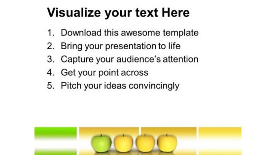 Green Apple Shows Outstanding Solution PowerPoint Templates Ppt Backgrounds For Slides 0413