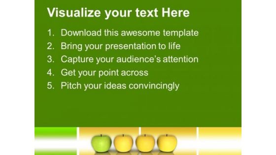 Green Apple Shows Outstanding Solution PowerPoint Templates Ppt Backgrounds For Slides 0413