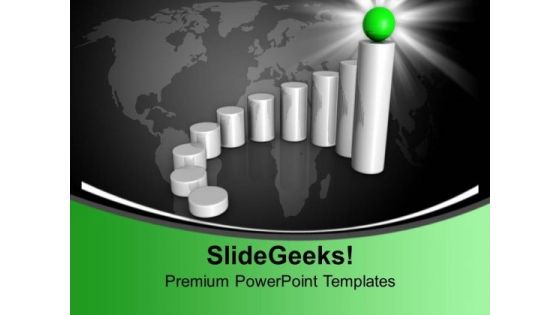 Green Ball On Top Success PowerPoint Templates And PowerPoint Themes 1012