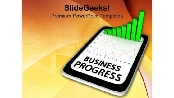 Green Bar Graph On Tablet Business Progress PowerPoint Templates Ppt Backgrounds For Slides 0213 Green Bar Graph On Tablet Business Progress PowerPoint Templates Ppt Backgrounds For Slides 0213