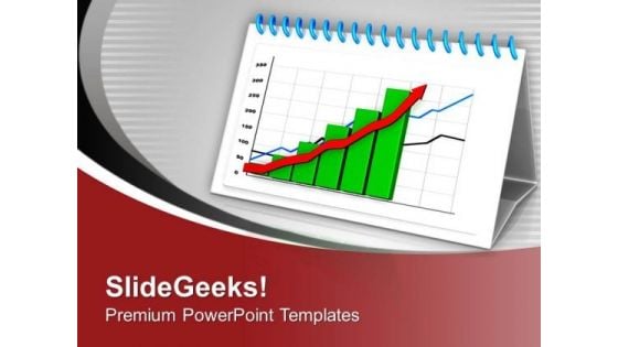 Green Bar Graph With Red Arrow PowerPoint Templates Ppt Backgrounds For Slides 0713