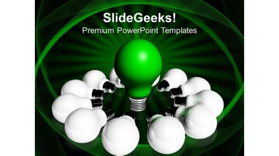 Green Bulb PowerPoint Templates And PowerPoint Themes 1012