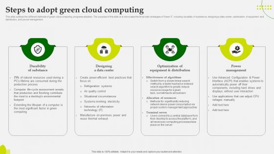Green Computing Steps To Adopt Green Cloud Computing