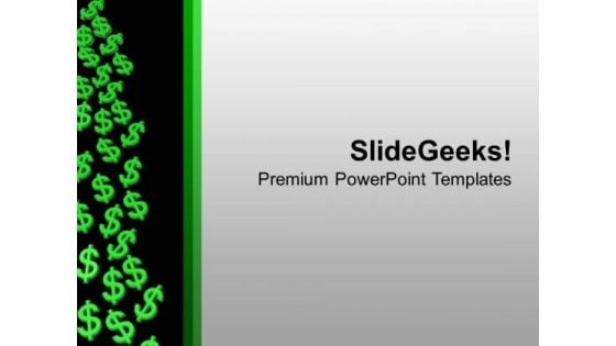 Green Dollars On Grey Background PowerPoint Templates Ppt Backgrounds For Slides 0113 Green Dollars On Grey Background PowerPoint Templates Ppt Backgrounds For Slides 0113