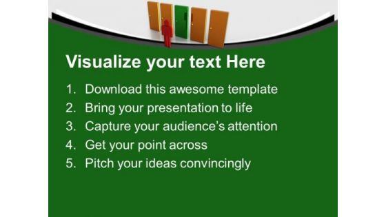Green Door To Success Business PowerPoint Templates Ppt Backgrounds For Slides 0113