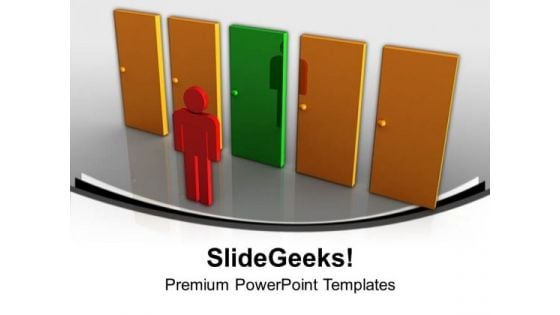 Green Door To Success Business PowerPoint Templates Ppt Backgrounds For Slides 0113 Green Door To Success Business PowerPoint Templates Ppt Backgrounds For Slides 0113