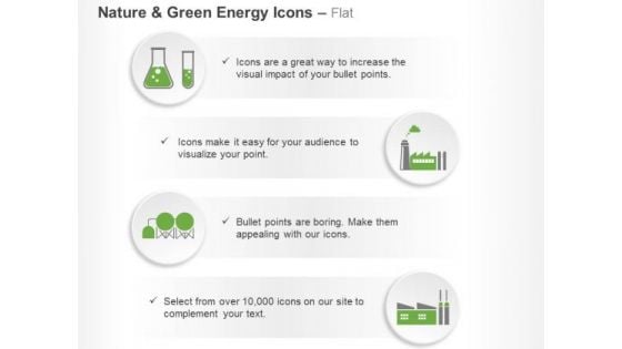 Green Energy Symbols Test Tube Factory And Machine Ppt Slides Graphics
