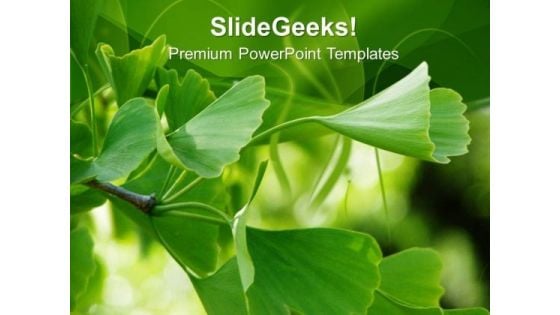 Green Flowers With Graphic Design PowerPoint Templates Ppt Backgrounds For Slides 0613