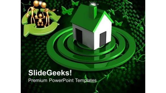 Green Home Target Family PowerPoint Templates And PowerPoint Themes 0712