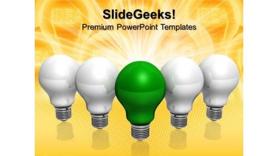 Green Idea Technology PowerPoint Templates And PowerPoint Themes 0712