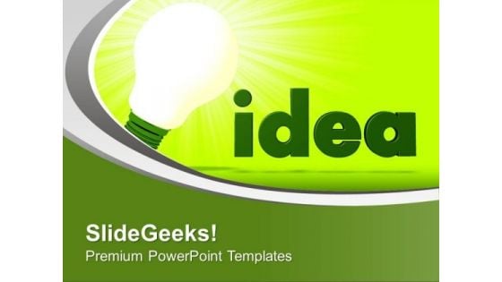 Green Innovative Idea PowerPoint Templates Ppt Backgrounds For Slides 0713