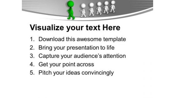 Green Leader Ahead PowerPoint Templates Ppt Backgrounds For Slides 0713