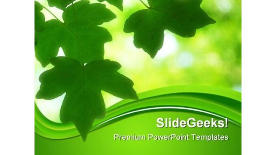 Green Leaves01 Nature PowerPoint Themes And PowerPoint Slides 0411