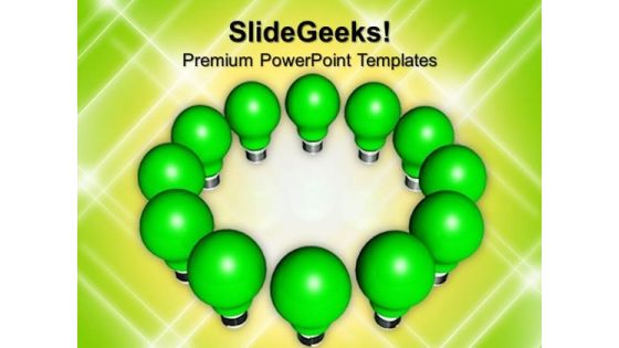Green Light Bulbs Technology PowerPoint Templates And PowerPoint Themes 1012 Green Light Bulbs Technology PowerPoint Templates And PowerPoint Themes 1012