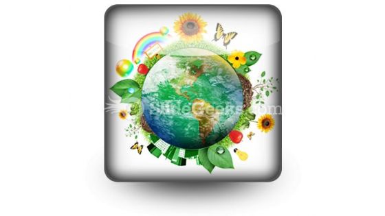 Green Nature Earth PowerPoint Icon S