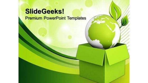 Green Planet Environment Shapes PowerPoint Templates And PowerPoint Themes 0812