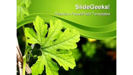 Green Plant Nature PowerPoint Templates And PowerPoint Backgrounds 0611