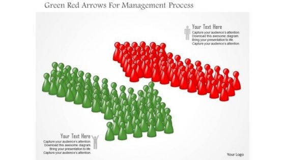 Green Red Arrows For Management Process PowerPoint Template