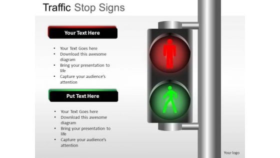 Green Red Stop Go Sign Traffic Direction PowerPoint Slides And Ppt Diagram Templates