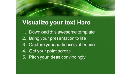 Green Veil Of Spring Concept Abstract PowerPoint Templates And PowerPoint Backgrounds 0811