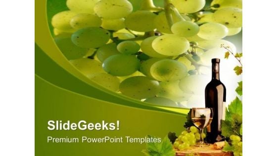 Green Vineyards Fresh Fruits PowerPoint Templates Ppt Backgrounds For Slides 0513