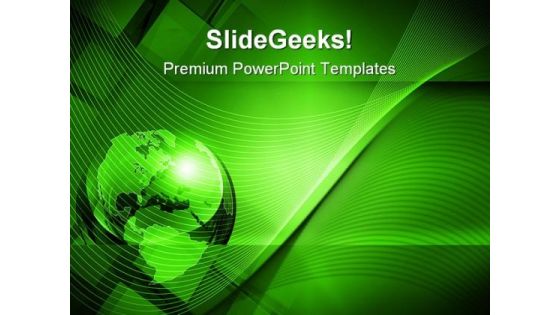 Green World Background Globe PowerPoint Templates And PowerPoint Backgrounds 0711