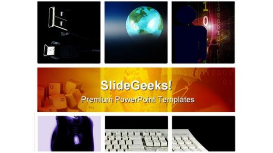 Grid Tech Computer PowerPoint Templates And PowerPoint Backgrounds 0811