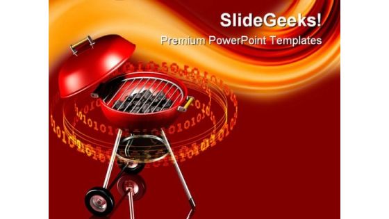 Grilling Technology PowerPoint Templates And PowerPoint Backgrounds 0611