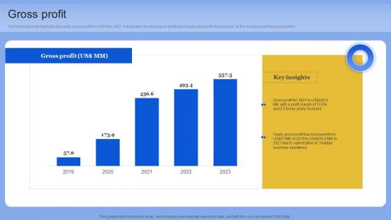 Gross Profit Data Analytics Company Outline Pictures PDF